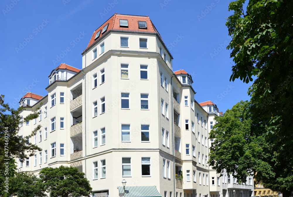 Historische Fassade im Stadtteil Moabit, Tiergarten, Berlin