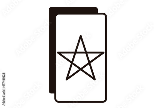 Baraja de cartas de tarot con estrella de david. 