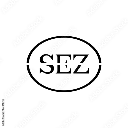 SEZ letter logo design with white background in illustrator, vector logo modern alphabet font overlap style. calligraphy designs for logo, Poster, Invitation, etc. 