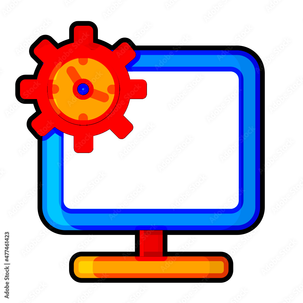 monitor with gears monitor with gears