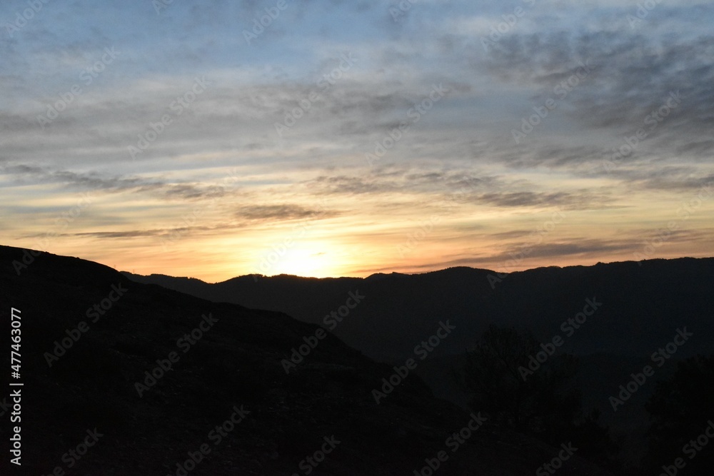 Fototapeta premium sunset in the mountains