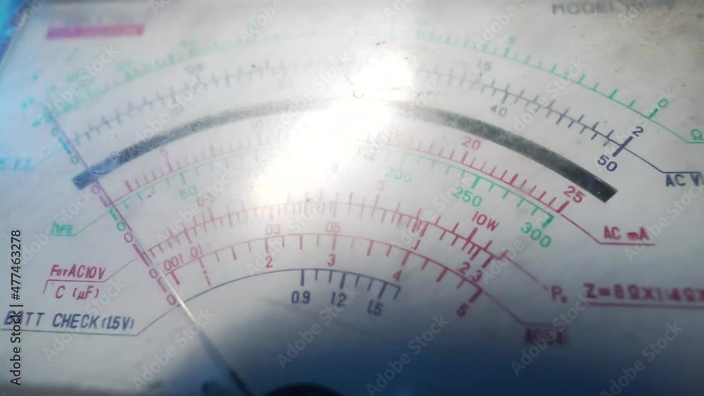 Old-fashioned pointer multimeter measurement Old-fashioned pointer multimeter measurement