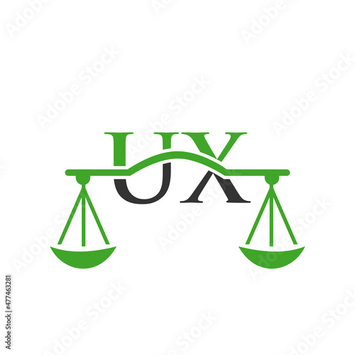 Law Firm Letter UX Logo Design. Lawyer, Justice, Law Attorney, Legal, Lawyer Service, Law Office, Scale, Law firm, Attorney Corporate Business UX Initial Letter Logo Template