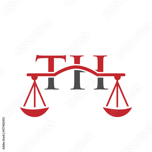 Law Firm Letter TH Logo Design. Lawyer, Justice, Law Attorney, Legal, Lawyer Service, Law Office, Scale, Law firm, Attorney Corporate Business TH Initial Letter Logo Template