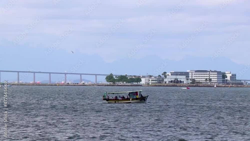Landscape panorama coastline Rio-Niterói Bridge Rio de Janeiro Brazil. Landscape panorama coastline Rio-Niterói Bridge Rio de Janeiro Brazil.