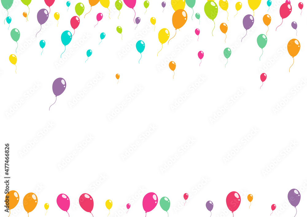 Red and Green and Yellow Round Balloon Vector