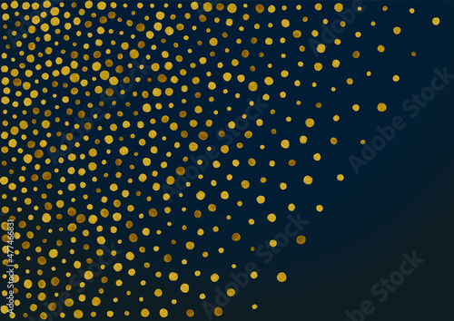 Gold Sparkle Modern Vector Black Background.