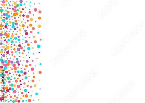 Rainbow Circle Carnaval Vector White Background.