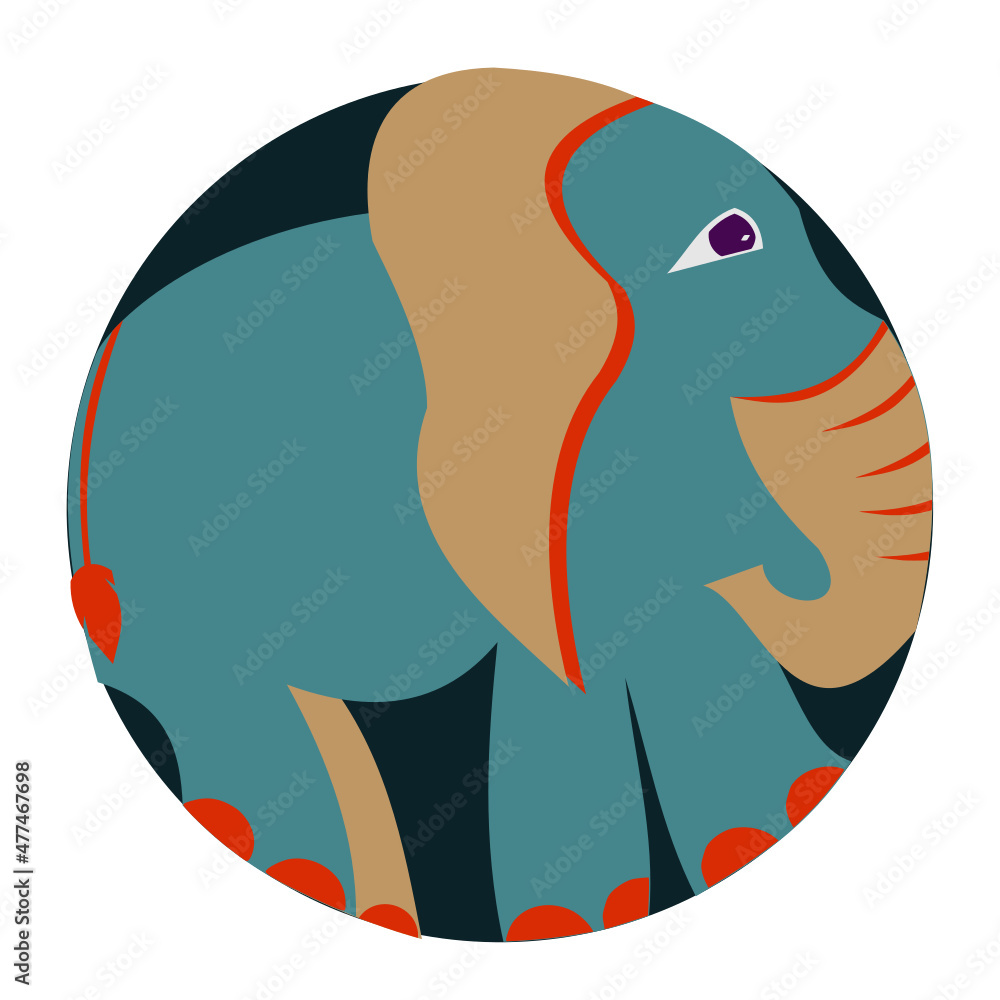 Obraz premium Logo éléphant coloré