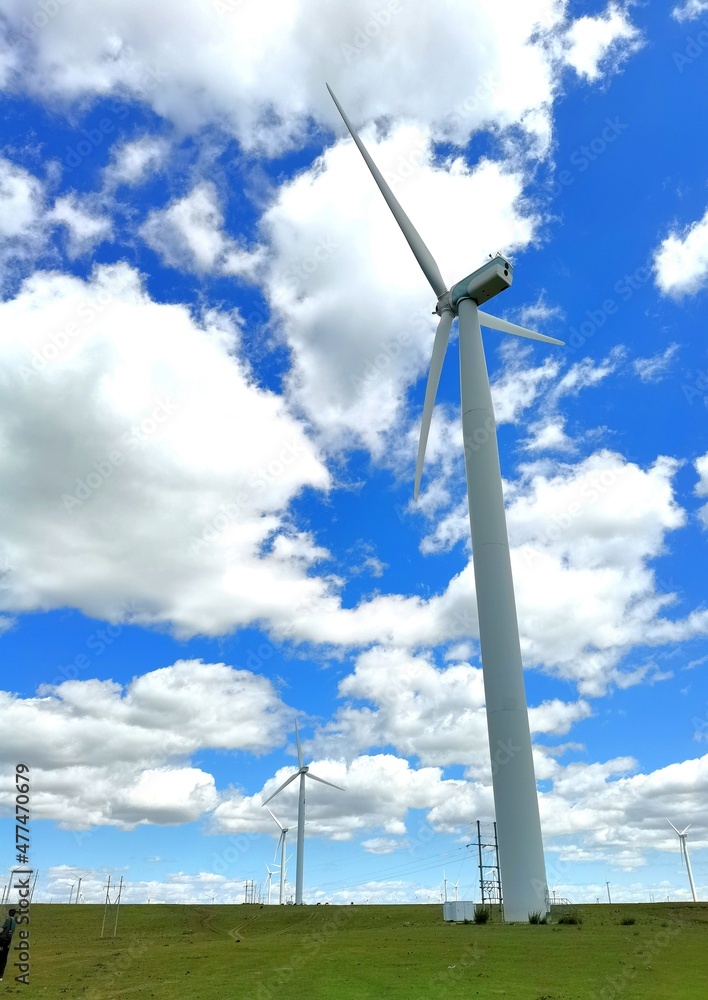 wind turbine in the wind