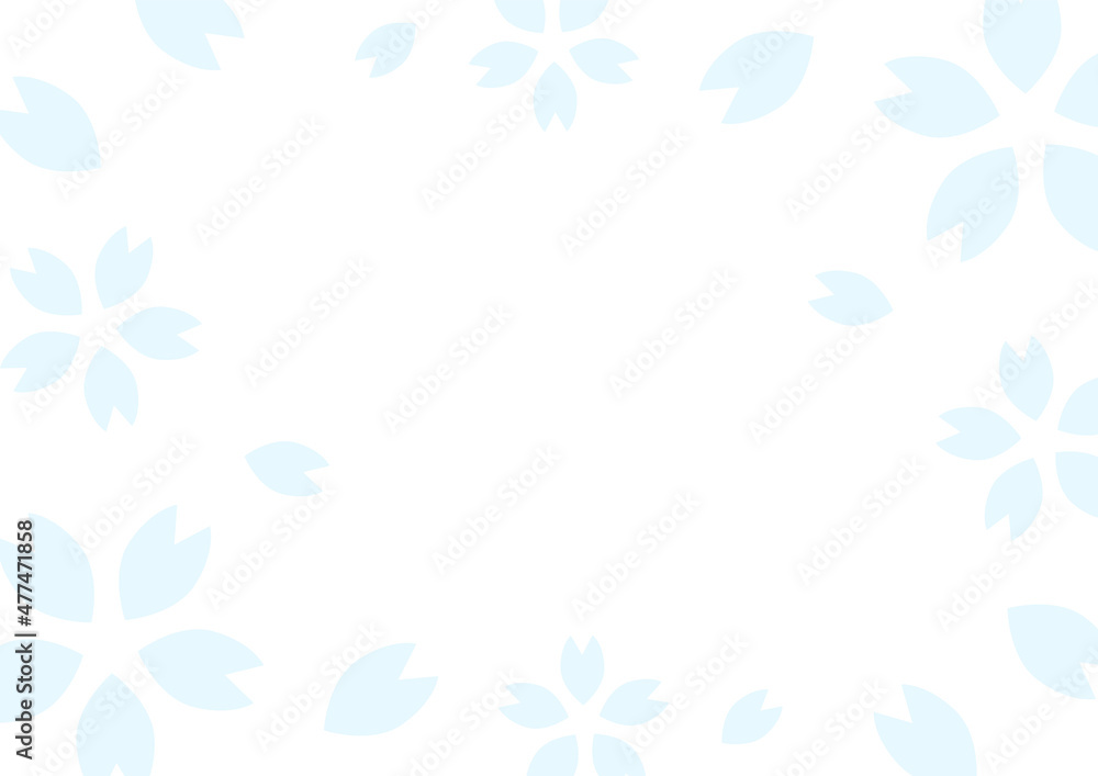Fototapeta premium 背景 サクラ ランダム 水色
