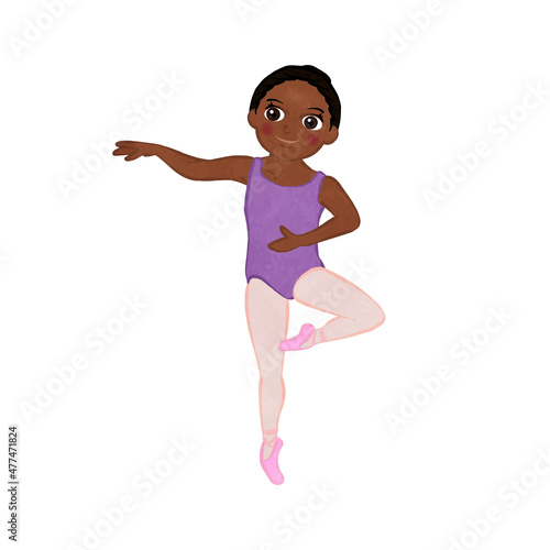 Girl doing basic ballet passe lessons 03