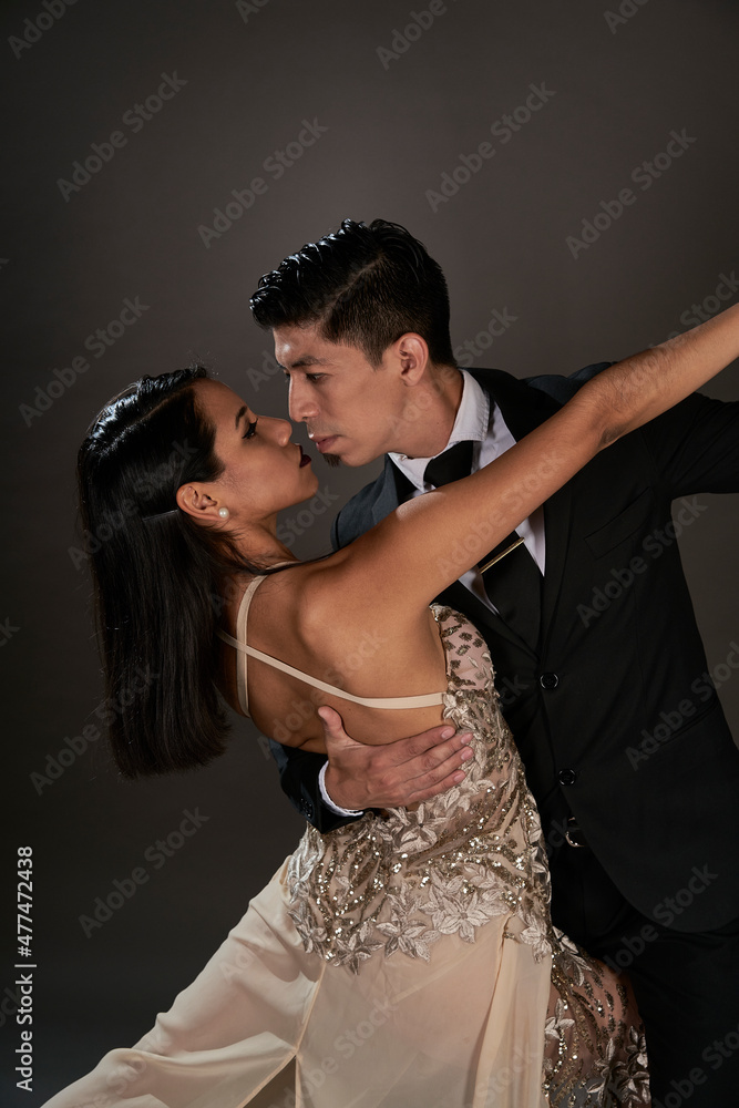 tango couple of latin woman and asian man tango couple of latin woman and asian man
