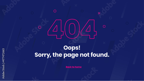 Abstract 404 error page template.