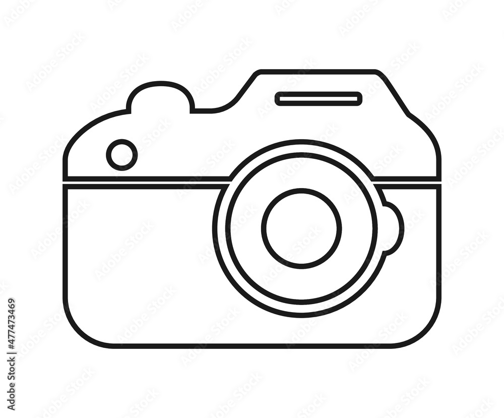 Photo camera thin icon vector illustration Photo camera thin icon vector illustration