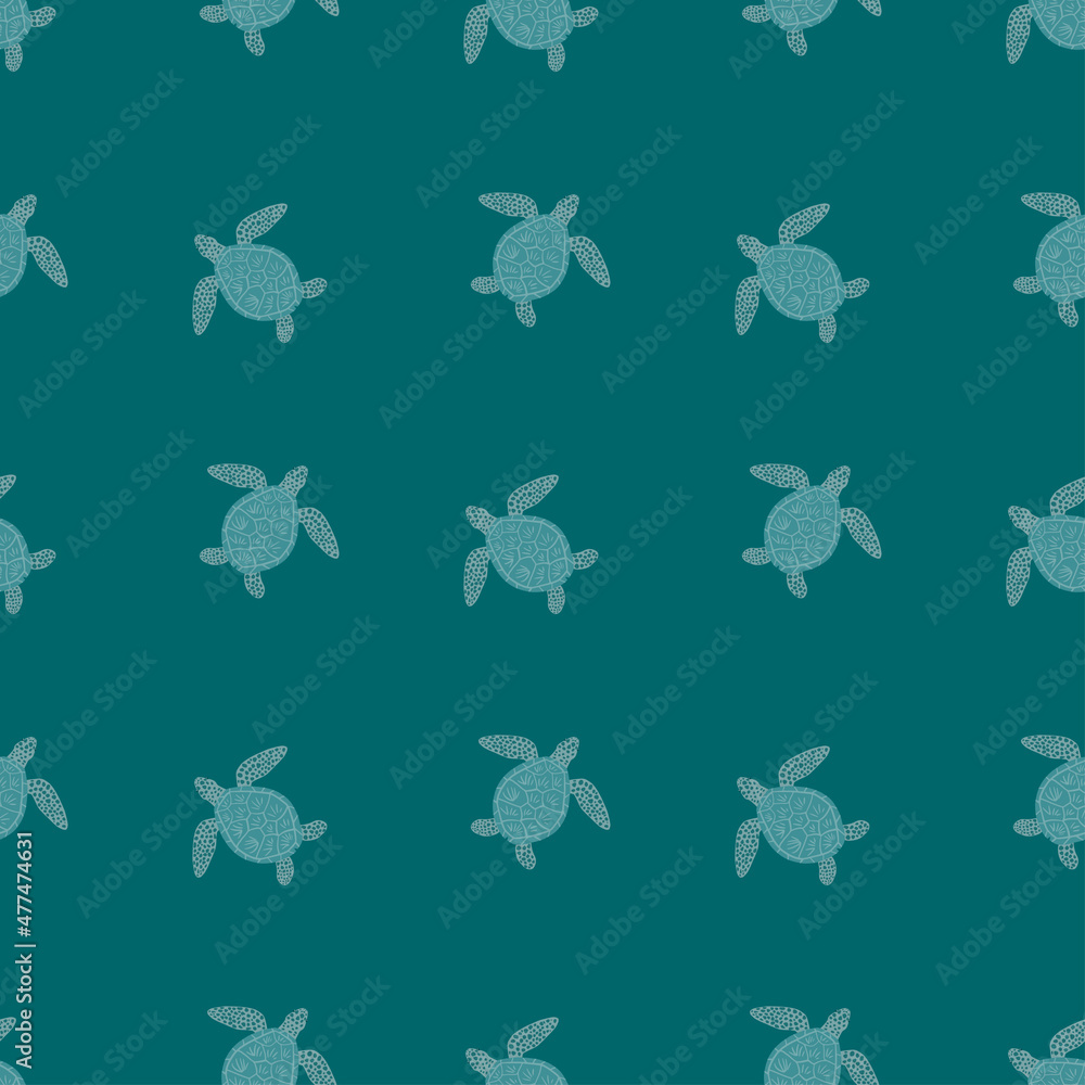 Seamless pattern sea turtles. Cute marine turtle in doodle style. Seamless pattern sea turtles. Cute marine turtle in doodle style.