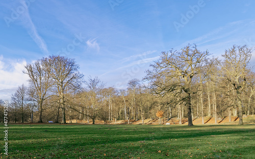 Park Landgoed Klingendael. A crowded resting place. The city of Den Haag. Netherlands
