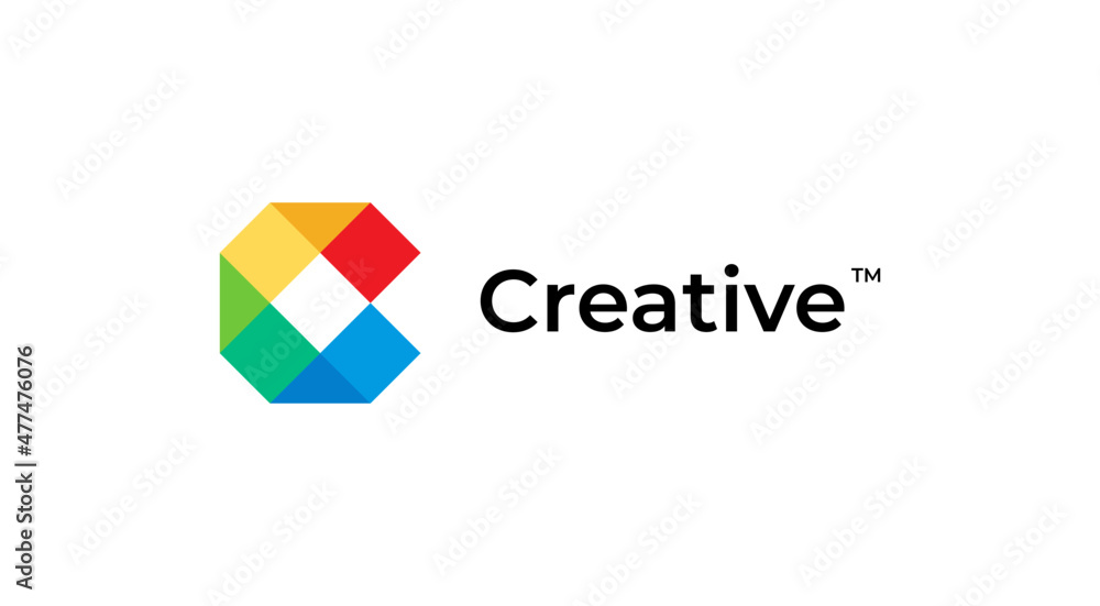 Abstract logo design of letter C for creative, connect, etc. Abstract logo design of letter C for creative, connect, etc.