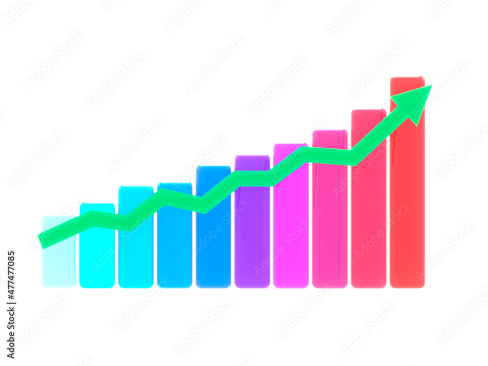 Gráfico de crescimento, desenvolvimento, melhoria, lucro, sucesso, conceito Gráfico de crescimento, desenvolvimento, melhoria, lucro, sucesso, conceito