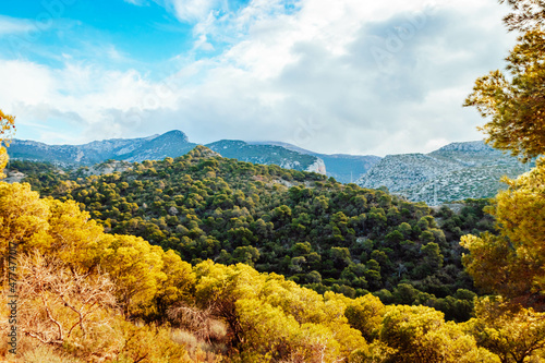 Caminito del Rey walking trail , Kings little pathway, Beautiful views of El Chorro Gorge, Ardales, Malaga, Spain.