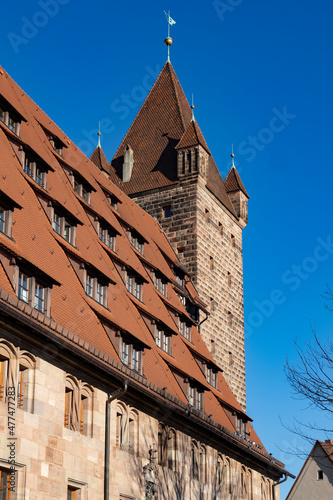 Walking through the streets of Nuremberg (germany) at christmas photo