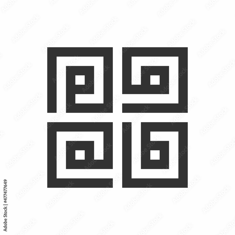 P Letter initial Elegant Luxury Line Logo design Ornament P Letter initial Elegant Luxury Line Logo design Ornament