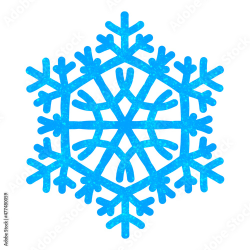 paint snowflakes illustration. sign of winter, cold weather, symbol of unique beauty. Hand painted drawing, isolated on white background.