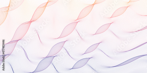 Distorted wave monochrome texture. abstract dynamical rippled surface. vector stripe deformation background. wave lines Pattern Abstract colorful Background.