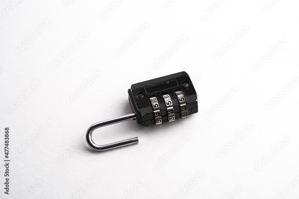 Locker with a pin code isolated on white background Locker with a pin code isolated on white background