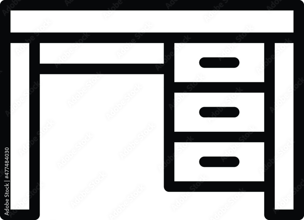 Desk Vector Icon Desing Illustration Desk Vector Icon Desing Illustration