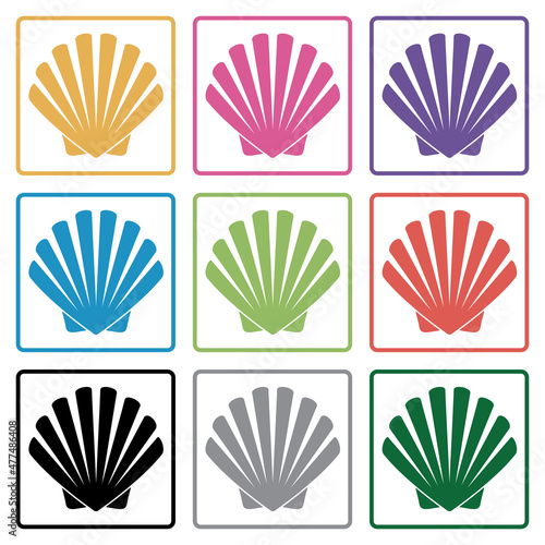 vector shell icons