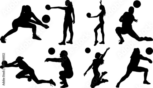 Volleyball Silhouettes Volleyball SVG EPS PNG photo