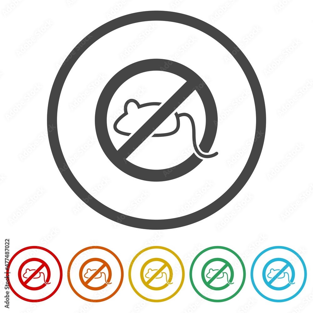 No animal testing sign isolated on white background, color set No animal testing sign isolated on white background, color set