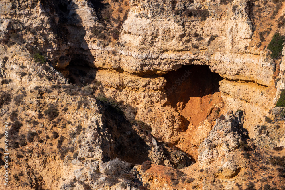 Detail from the coastal shoreline cliffs Detail from the coastal shoreline cliffs
