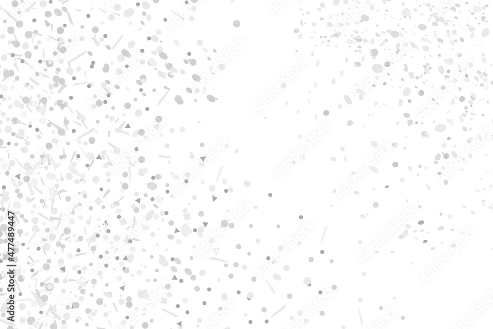 Confetti on isolated white background. Luxury texture. Festive backdrop with glitters. Pattern for work. Print for polygraphy, posters, banners and textiles. Doodle for design and business