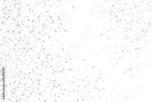 Confetti on isolated white background. Luxury texture. Festive backdrop with glitters. Pattern for work. Print for polygraphy, posters, banners and textiles. Doodle for design and business