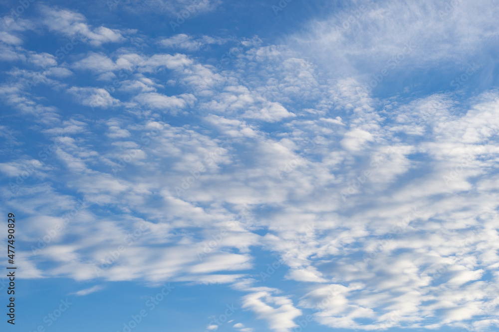 beautiful clouds in the blue sky