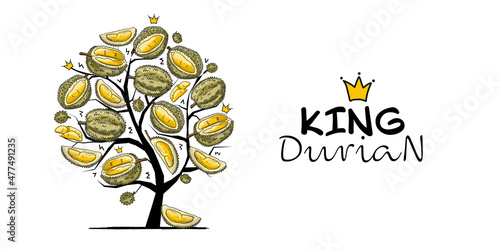 King Durian. Art Tree, sketch for your design