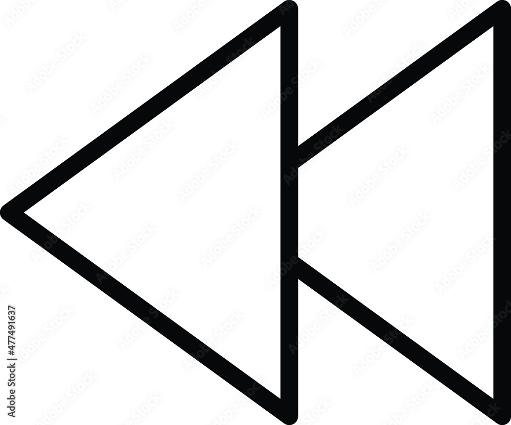 Backward Vector Icon Desing Illustration Backward Vector Icon Desing Illustration