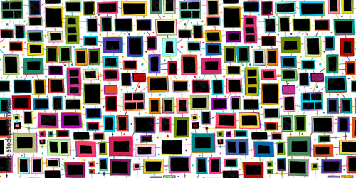 Abstract photo frame templates. Seamless pattern background for your design
