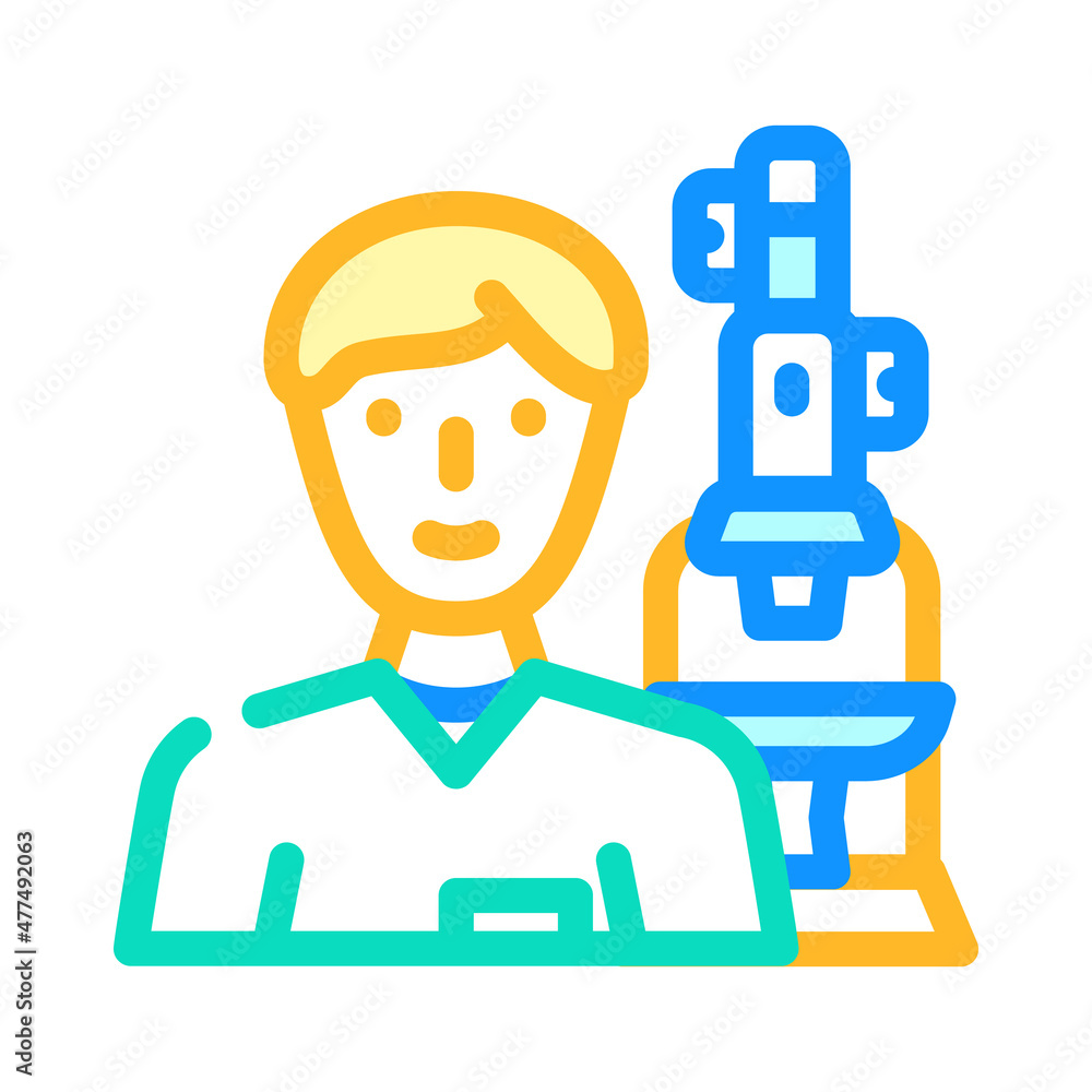 laboratory worker color icon vector. laboratory worker sign. isolated symbol illustration