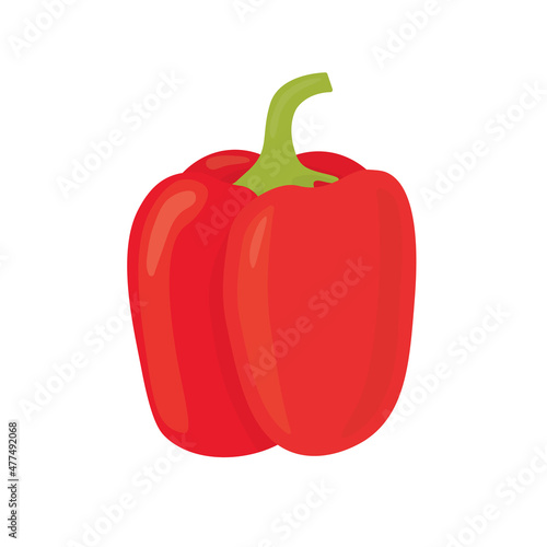 red pepper, paprika icon -vector illustration