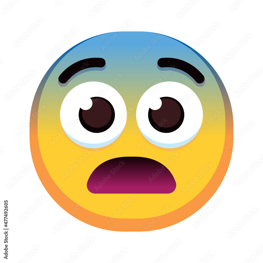 Fototapeta premium Isolated surprised colored emoji icon Vector illustration