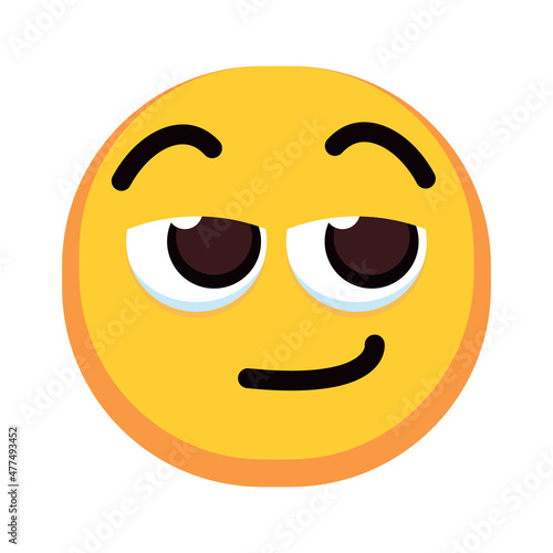 Isolated sexy colored emoji icon Vector illustration