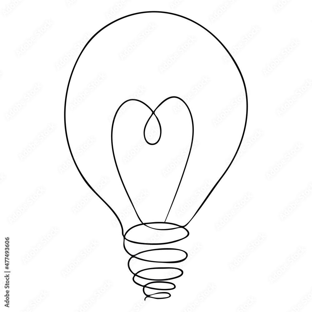 A light bulb sketch icon for the internet and mobile devices. A hand-drawn vector icon A light bulb sketch icon for the internet and mobile devices. A hand-drawn vector icon