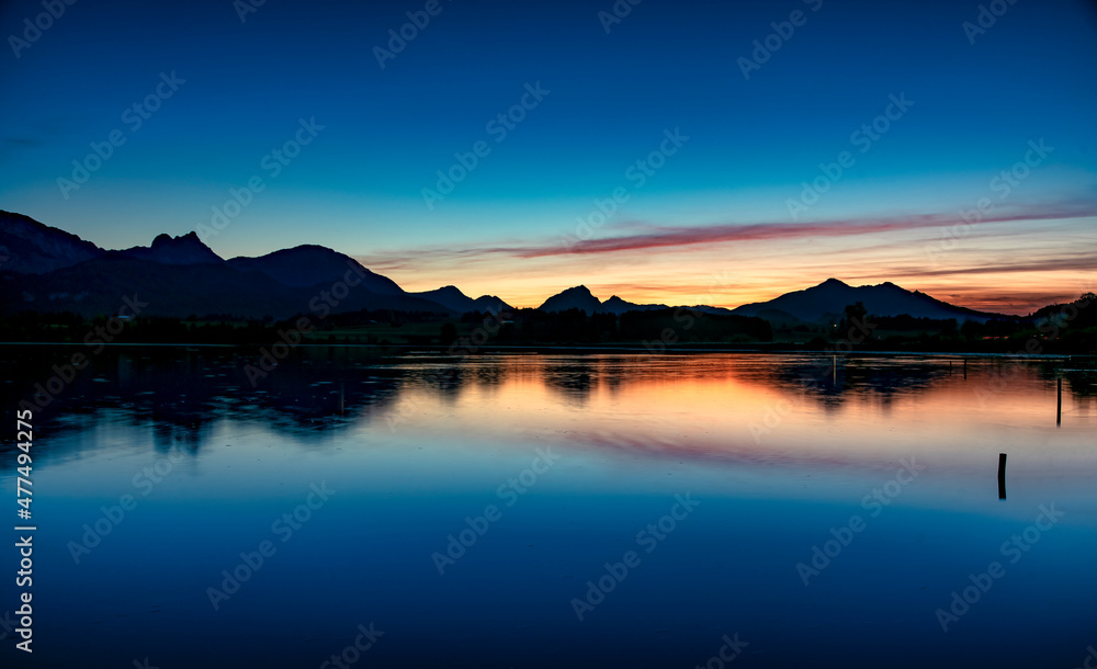 Fototapeta premium abendrot am see