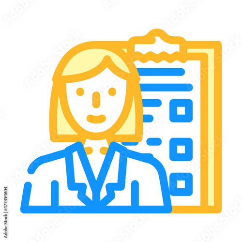 therapist doctor color icon vector. therapist doctor sign. isolated symbol illustration