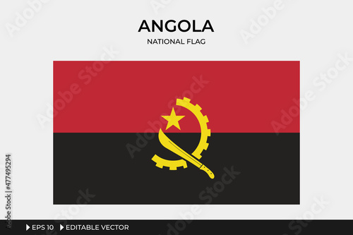 Angola National Flag Illustration photo