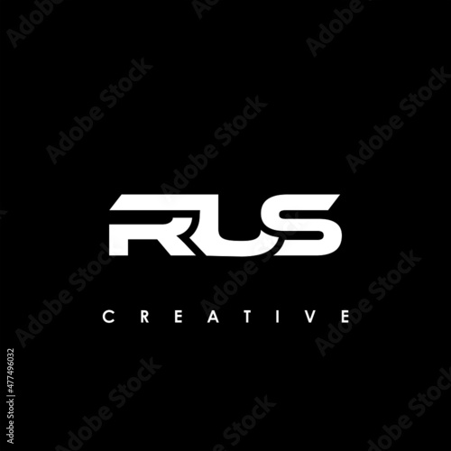 RUS Letter Initial Logo Design Template Vector Illustration