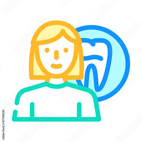 dentist doctor color icon vector. dentist doctor sign. isolated symbol illustration
